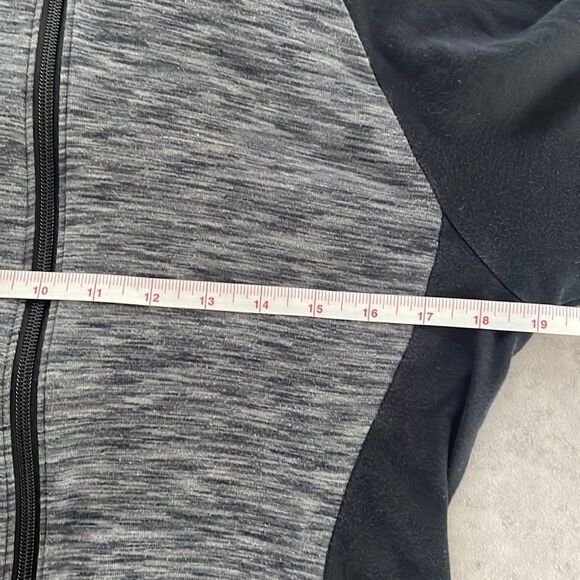 COLUMBIA women’s gray and black full zip track gym jacket two pockets size M - Picture 9 of 13